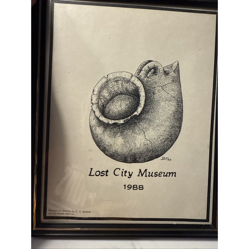 Set Of 2 Lost City Museum Of Archeology Overton Nevada Vintage Drawings Prints - Picture 4 of 9